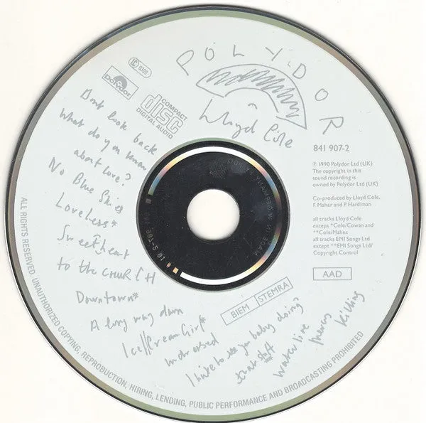 Lloyd Cole Lloyd Cole CD album brukt PDO-press