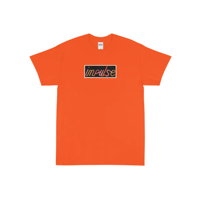 Impulse Orange Neon Logo T-skjorte S-2X