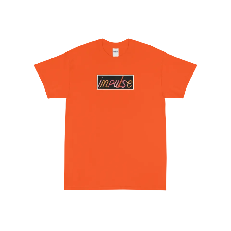Impulse Orange Neon Logo T-skjorte S-2X