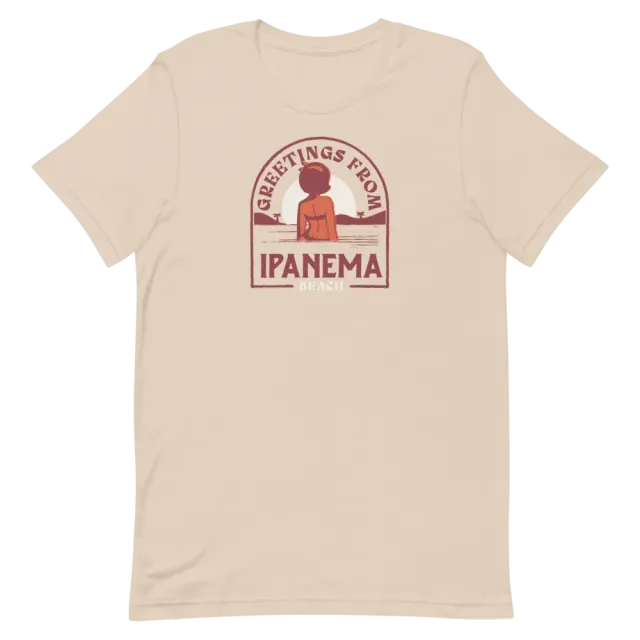 Greetings From Ipanema t-skjorte soft cream bomull