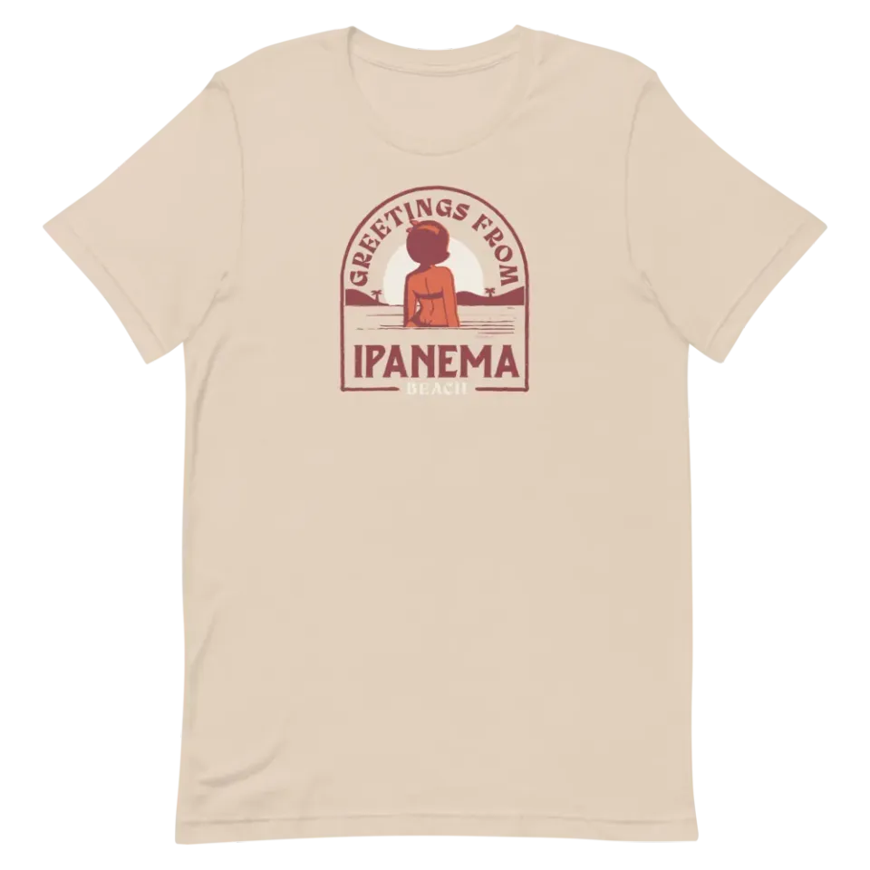 Greetings From Ipanema t-skjorte soft cream bomull