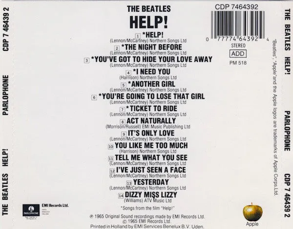 The Beatles Help! CD album brukt Holland-press