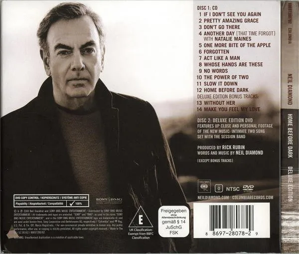 Neil Diamond Home Before Dark CD brukt deluxe album+DVD