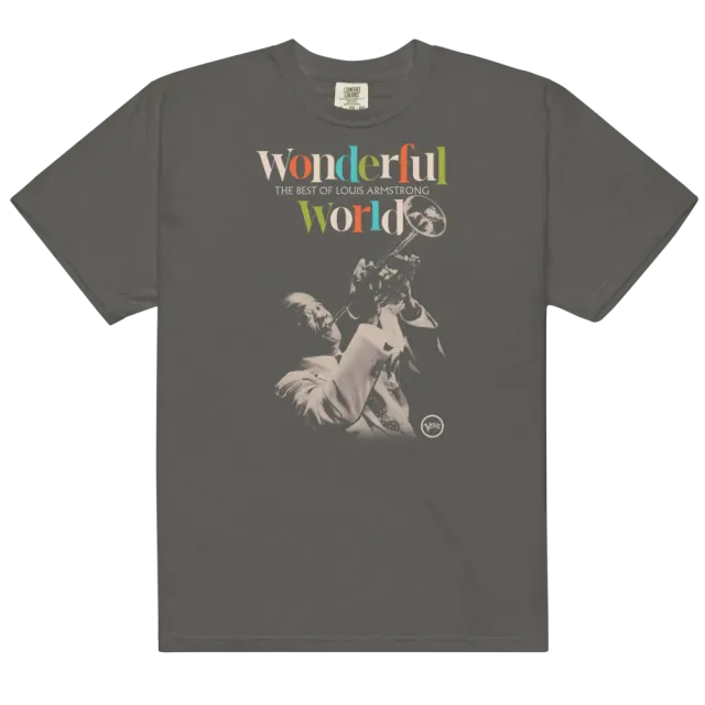 Louis Armstrong Wonderful World t-skjorte pepper