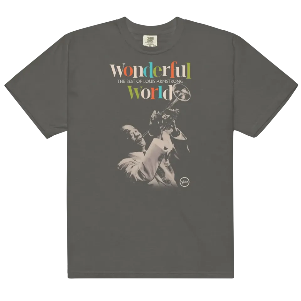 Louis Armstrong Wonderful World t-skjorte pepper