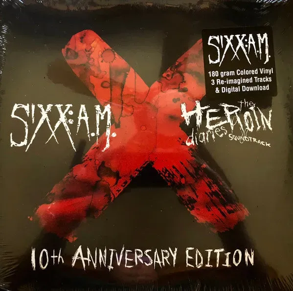 Sixx:A.M. Heroin Diaries Soundtrack 10th Anniversary 2LP rød brukt