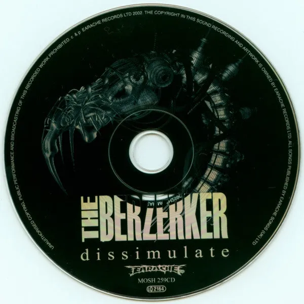 The Berzerker Dissimulate CD brukt album gabber-metal