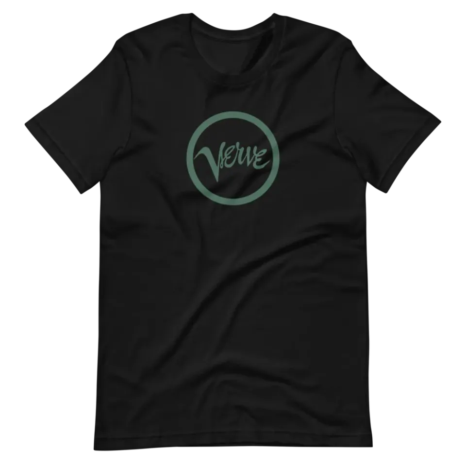 Verve Logo t-skjorte svart fronttrykk