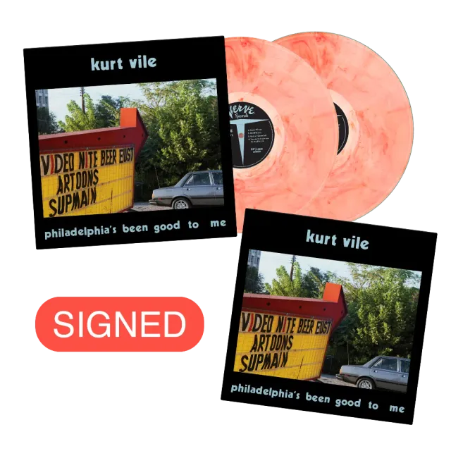 Verve Kurt Vile Philadelphia's Been Good to Me LP rød signert