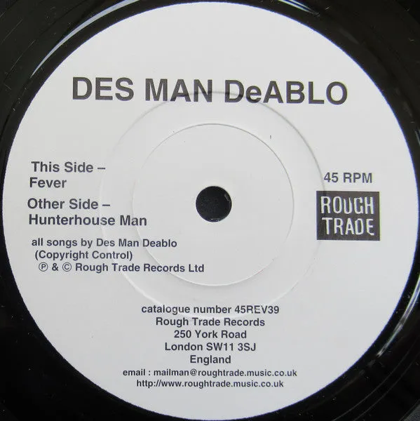 Des Man DeAblo Fever 7" vinyl brukt indie