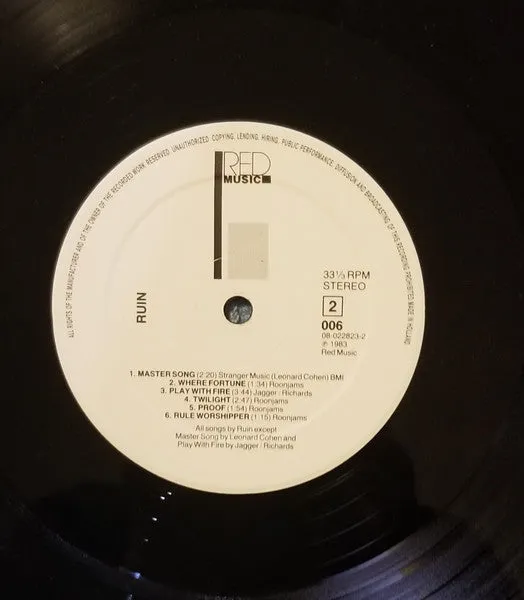 Ruin He-Ho LP vinylplate original 1984-utgave