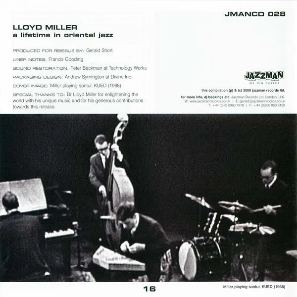 Lloyd Miller Lifetime Oriental Jazz CD brukt samling