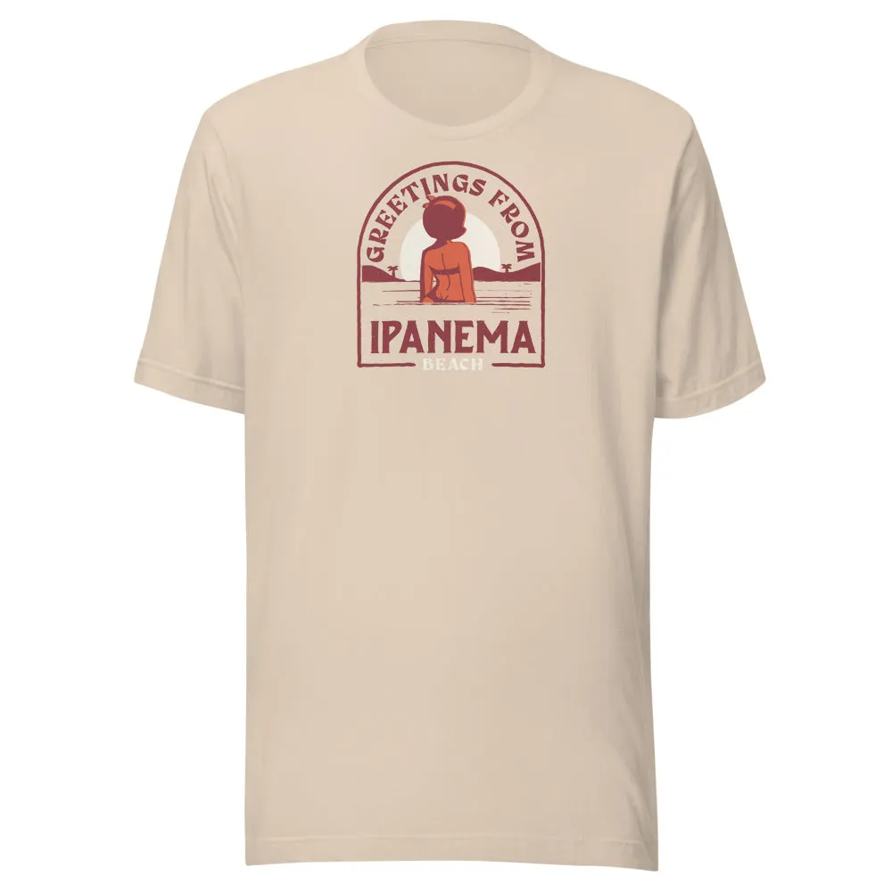 Greetings From Ipanema t-skjorte soft cream bomull