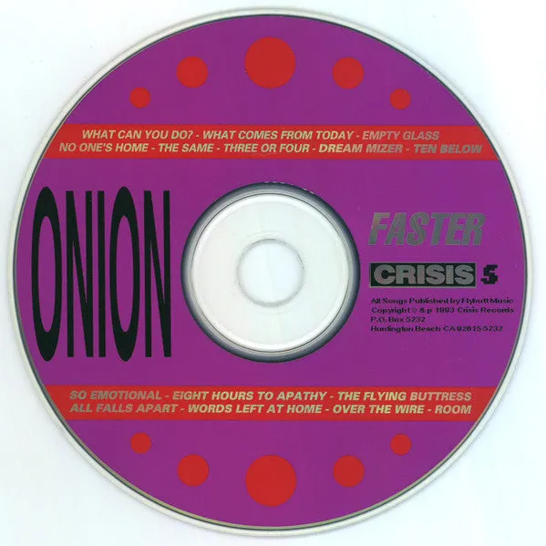 Onion Faster CD album alternativ rock