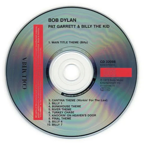 Bob Dylan Pat Garrett & Billy The Kid CD brukt soundtrack