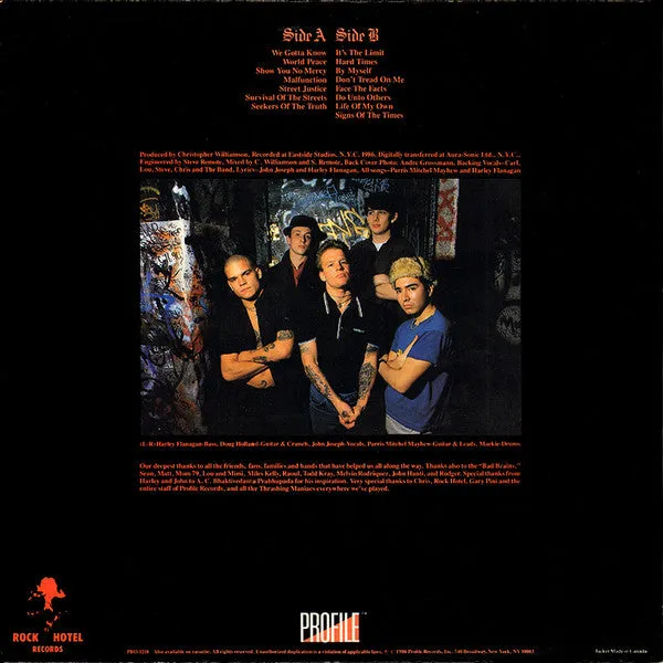 Cro-Mags The Age Of Quarrel LP vinyl brukt 1986 hardcore