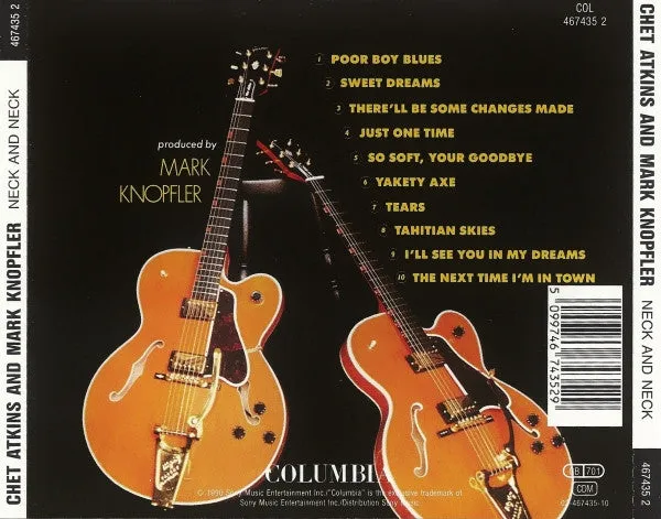 Chet Atkins Mark Knopfler Neck And Neck CD brukt country