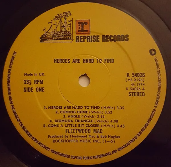 Fleetwood Mac Heroes Are Hard To Find vinyl LP brukt 1977