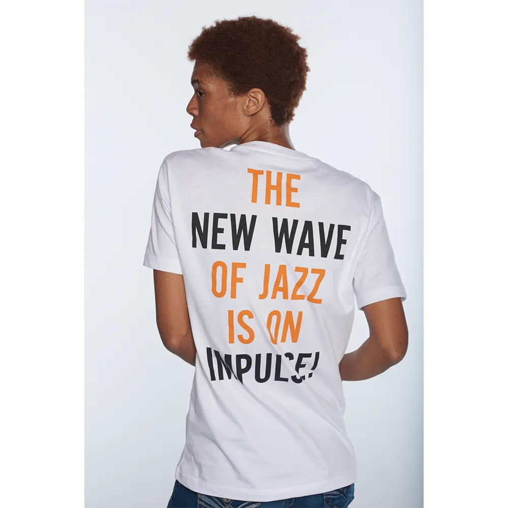 Impulse New Wave t-skjorte hvit og svart bomull