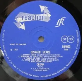 Cream Disraeli Gears LP vinyl brukt 1967 stereo