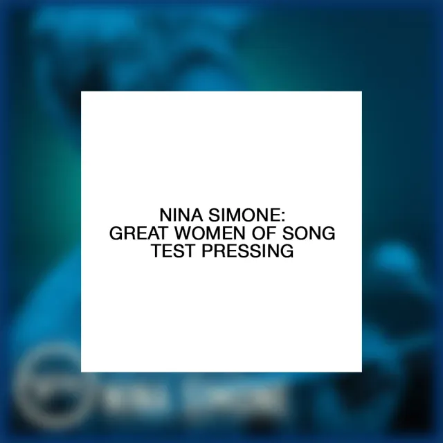 Verve Nina Simone Great Women of Song test pressing LP