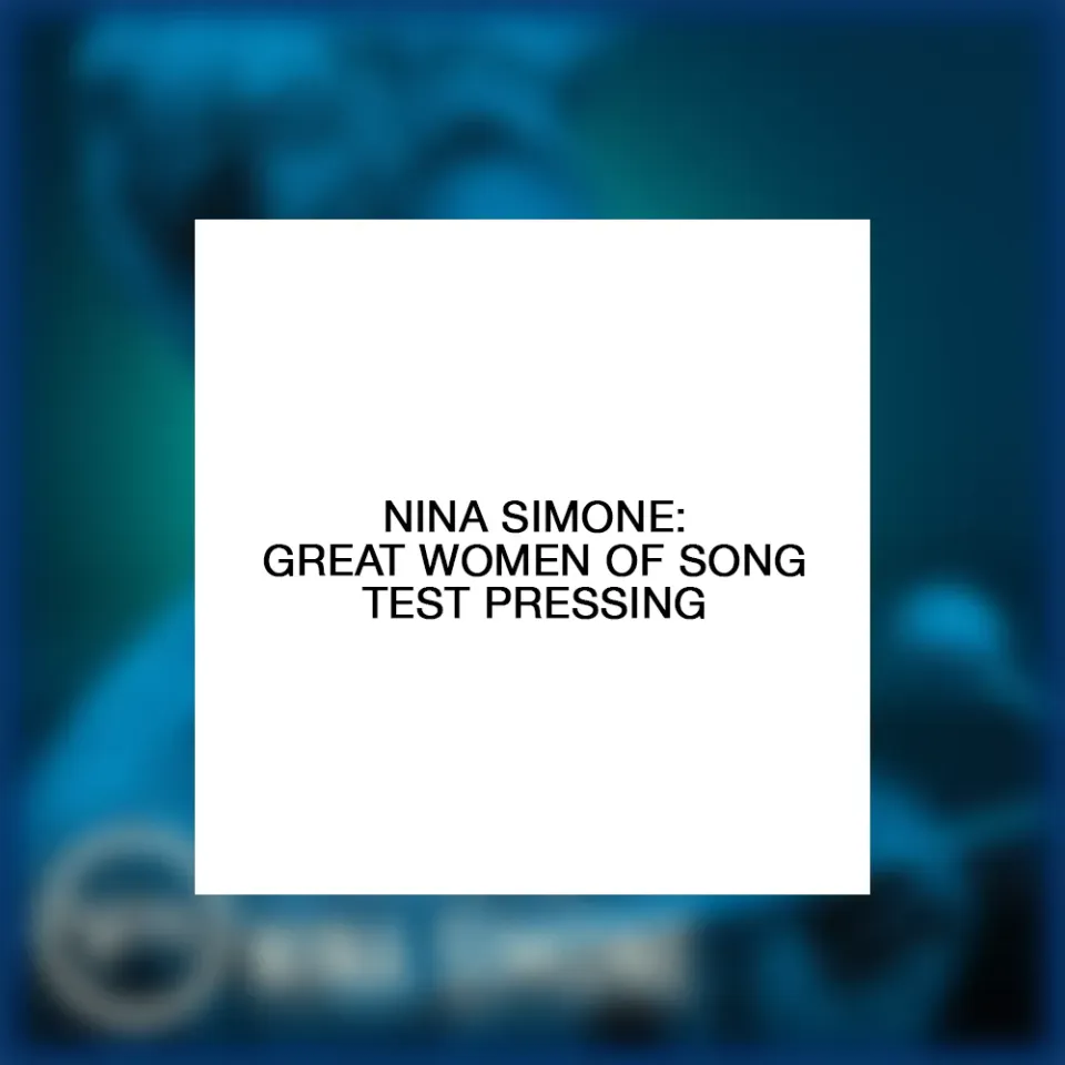 Verve Nina Simone Great Women of Song test pressing LP