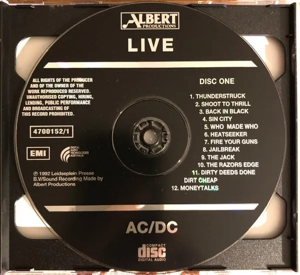 AC/DC Live dobbel-CD Special Collector's Edition hardrock