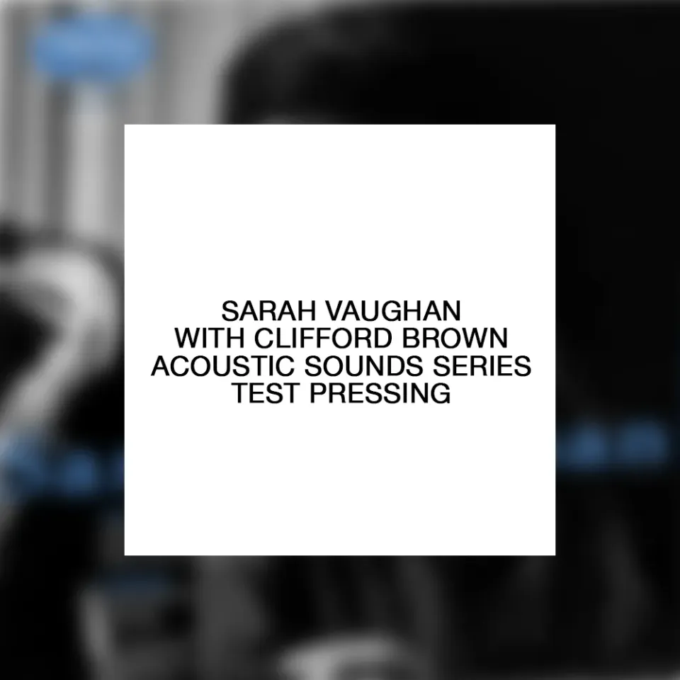 Verve Sarah Vaughan With Clifford Brown testpressing LP
