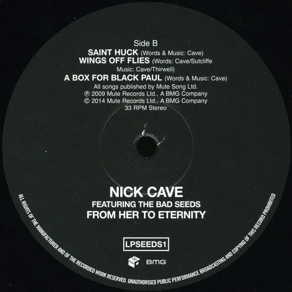 Nick Cave From Her To Eternity LP 180g brukt reissue