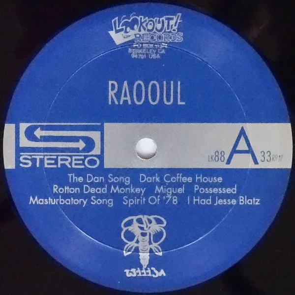 Raooul Skinned Teen Jail-Bait Core LP split vinyl