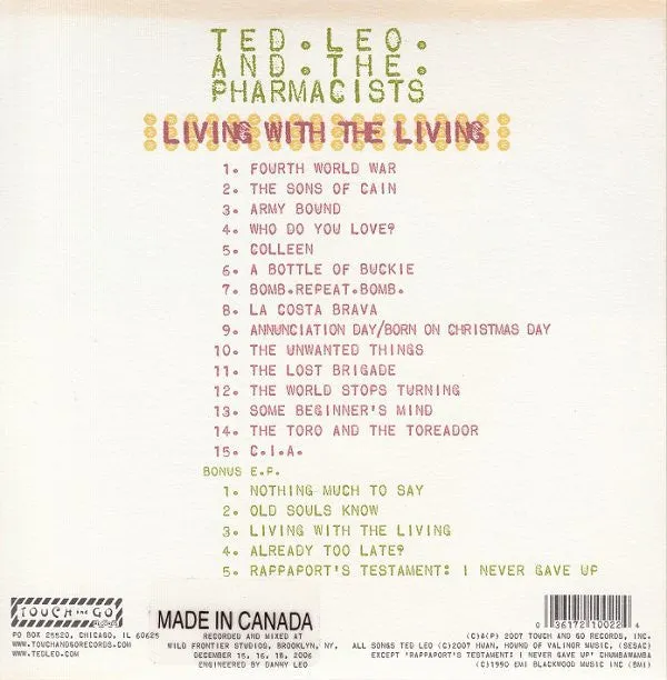 Ted Leo Mo Living CD brukt indie EP promo