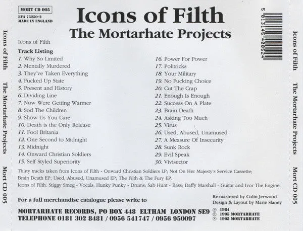 Icons Of Filth Mortarhate Projects CD brukt comp