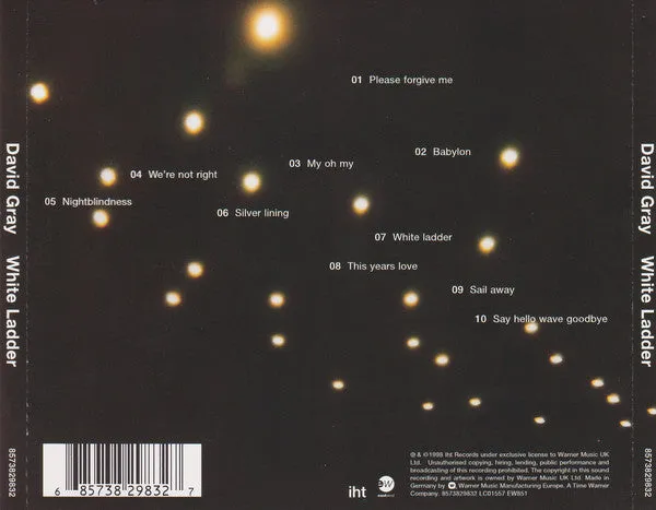 David Gray White Ladder CD brukt VG akustisk rock