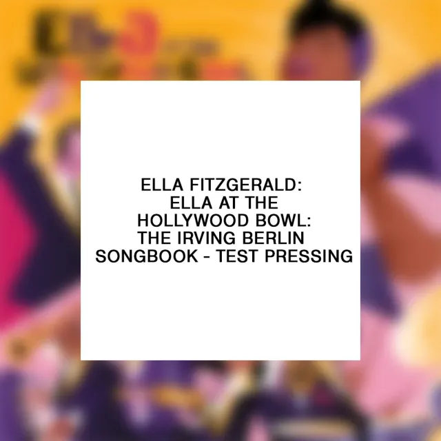 Verve Ella Fitzgerald Hollywood Bowl LP testpressing