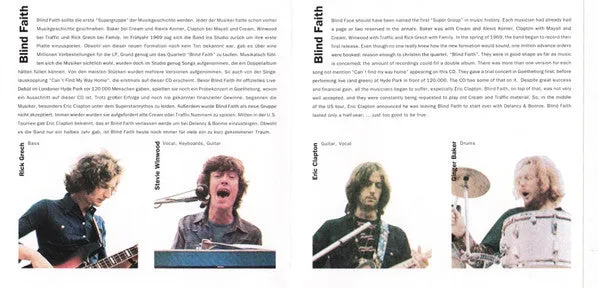 Blind Faith Can’t Find My Way Home CD brukt live