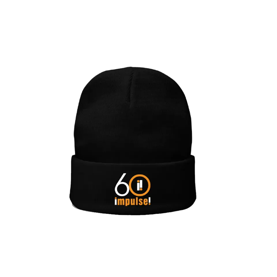 Black Impulse 60th Anniversary lue beanie brodert