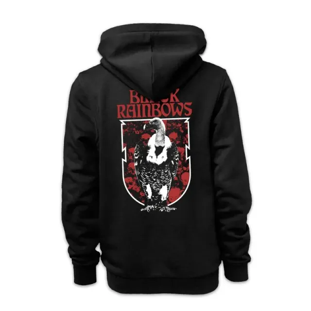Black Rainbows #18 hoodie med glidelås svart