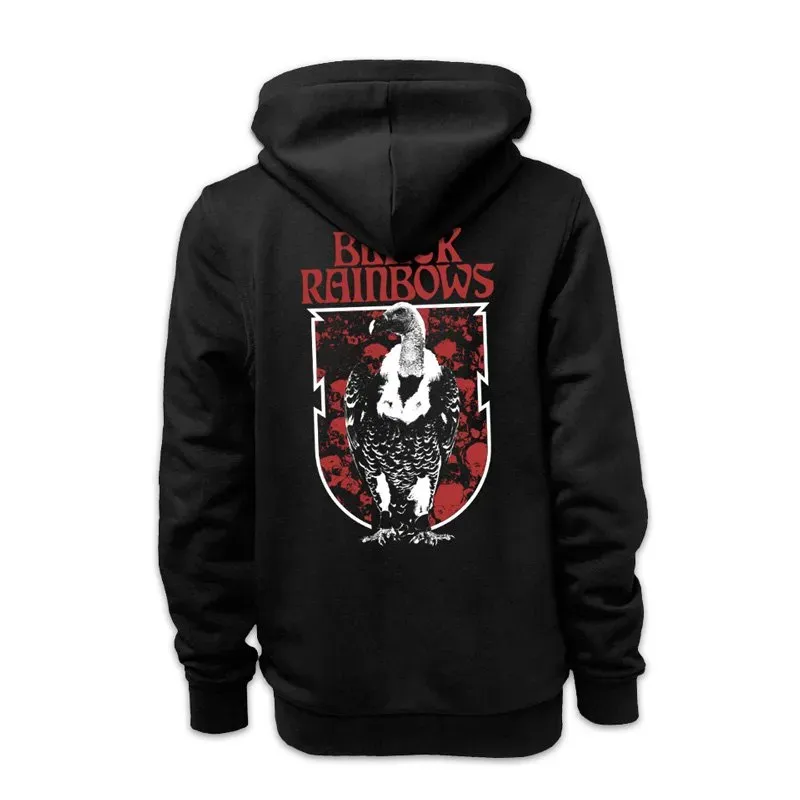 Black Rainbows #18 hoodie med glidelås svart