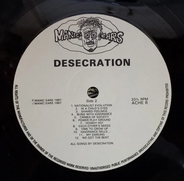 Desecration Desecration Crunch LP brukt split punk