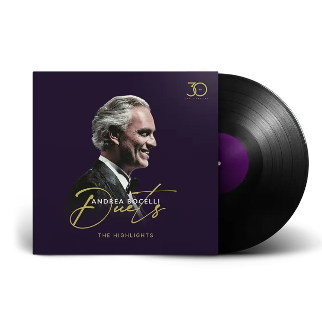 Andrea Bocelli Duets 30th Anniversary vinyl LP highlights