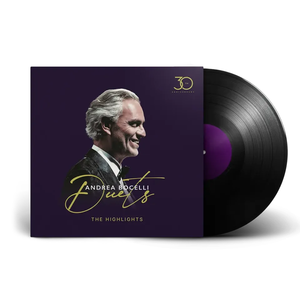 Andrea Bocelli Duets 30th Anniversary vinyl LP highlights