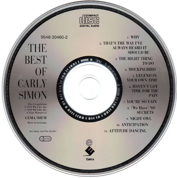 Carly Simon Best Of Volume One CD brukt soft rock