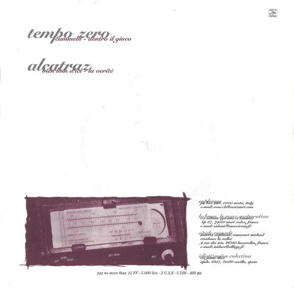 Tempo Zero Alcatraz Communication 7" vinyl brukt – split