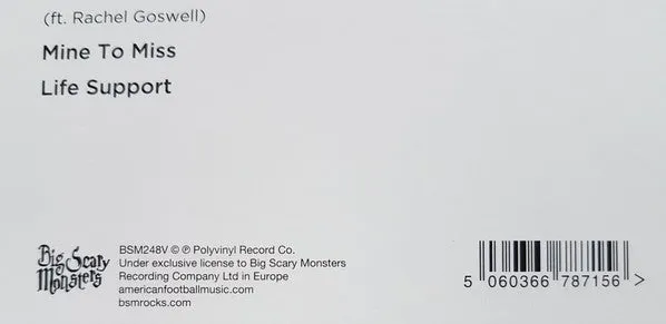 American Football LP vinyl hvit brukt emo limitert
