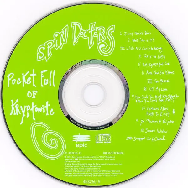 Spin Doctors Pocket Full Of Kryptonite CD brukt bonusspor