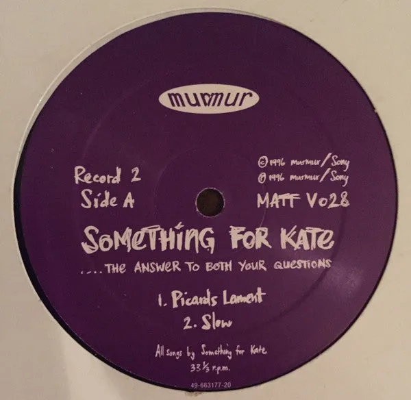 Something For Kate Answer 2x12" vinyl promo brukt