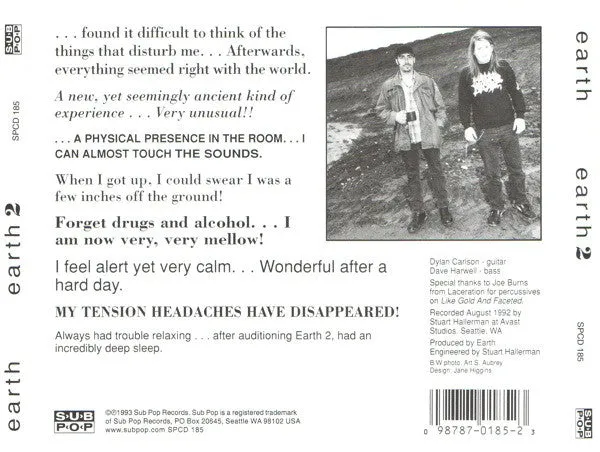 Earth Earth 2 Special Low Frequency CD brukt drone