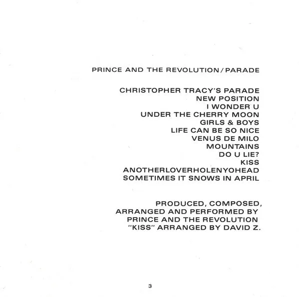 Prince Parade CD brukt 1986-utgave