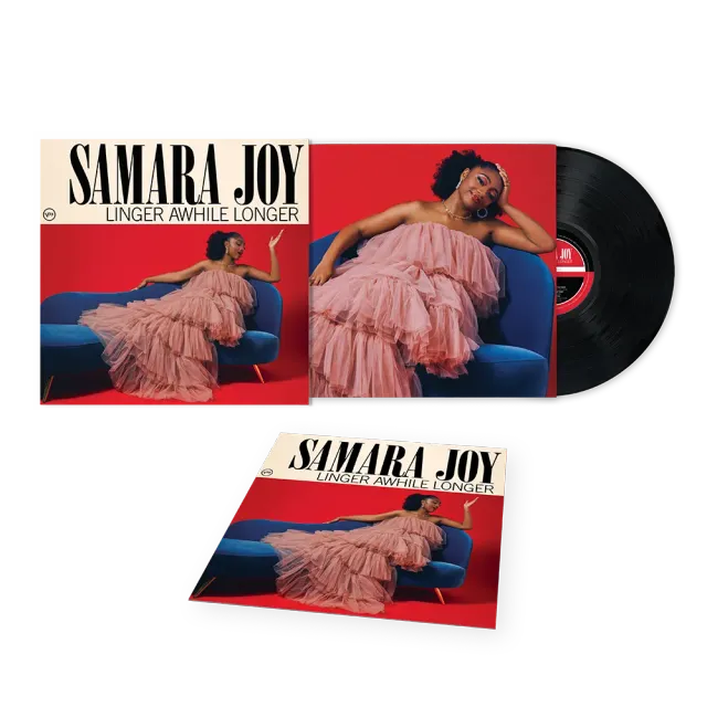 Samara Joy Linger Awhile Longer signert LP med art card