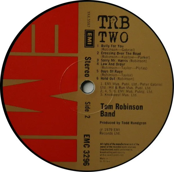 Tom Robinson Band TRB Two LP brukt poprock